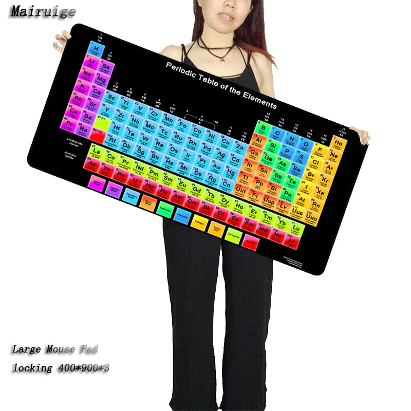 Mairuige High Speed Periodic Table of The Elements Mouse Pad Vintage Stylish Stitched Edge Rubber Mousepad Gaming Mice Gift Mat |