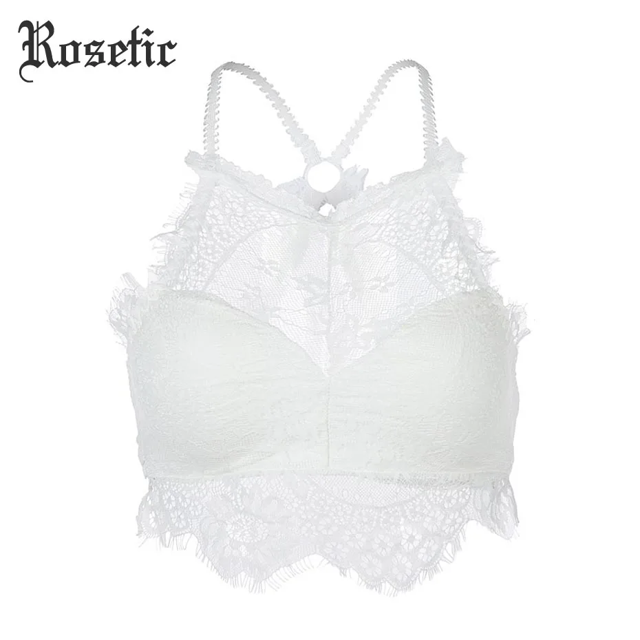 White Rosetic, женские готические сексуальные бюстгальтеры, черные, белые, сетчатые, просвечивающие, нижнее белье, обтягивающее грудь, пэчворк, женские сексуальные готические кружевные бюстгальтеры - Цвет: White