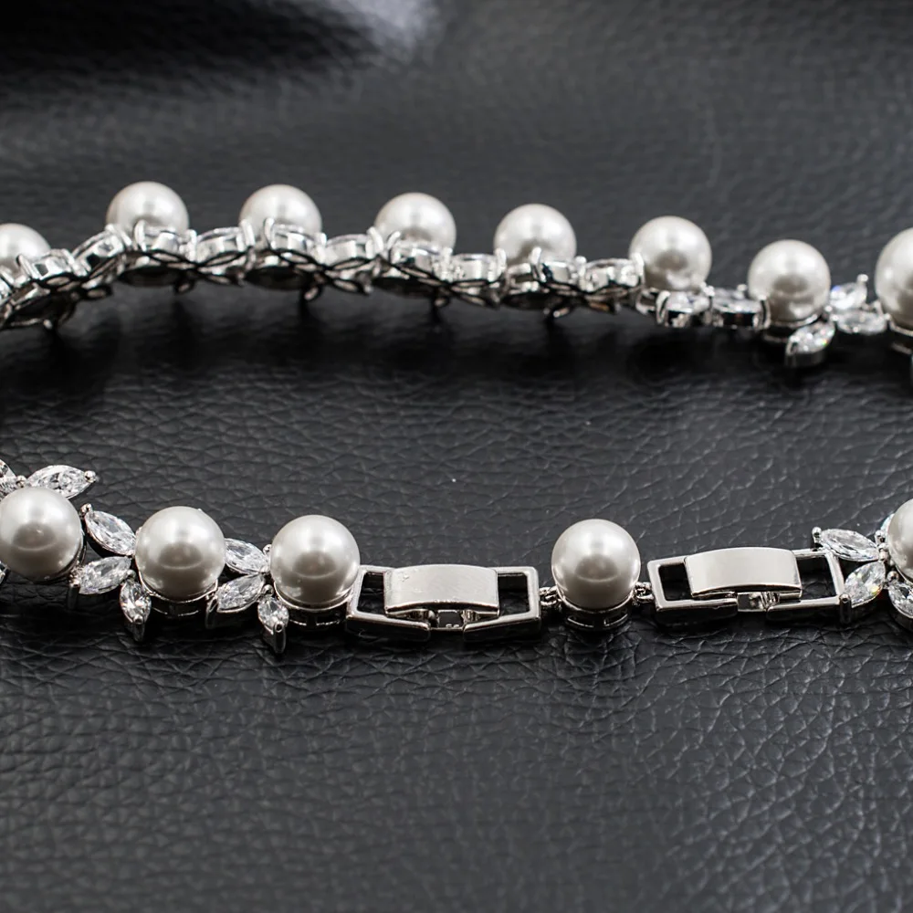 Новинка 2017 Полный AAA кубический цирконий свадебное ожерелье для невесты серьги