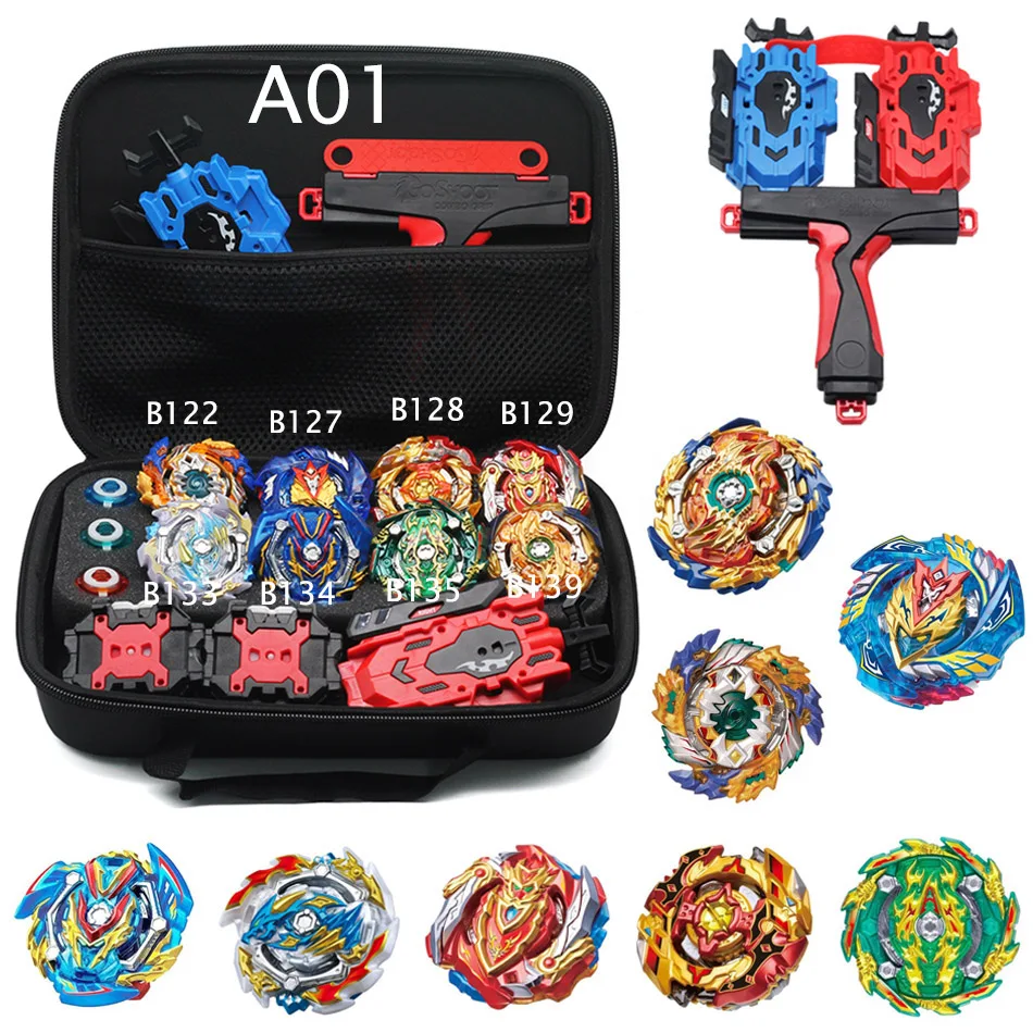 Takara Tomy все модели 8 шт. Bey Bay Burst B131 B128 коробка для хранения набор Топы пусковое устройство тупи Металл Бог спиннинг Топ лезвия игрушки