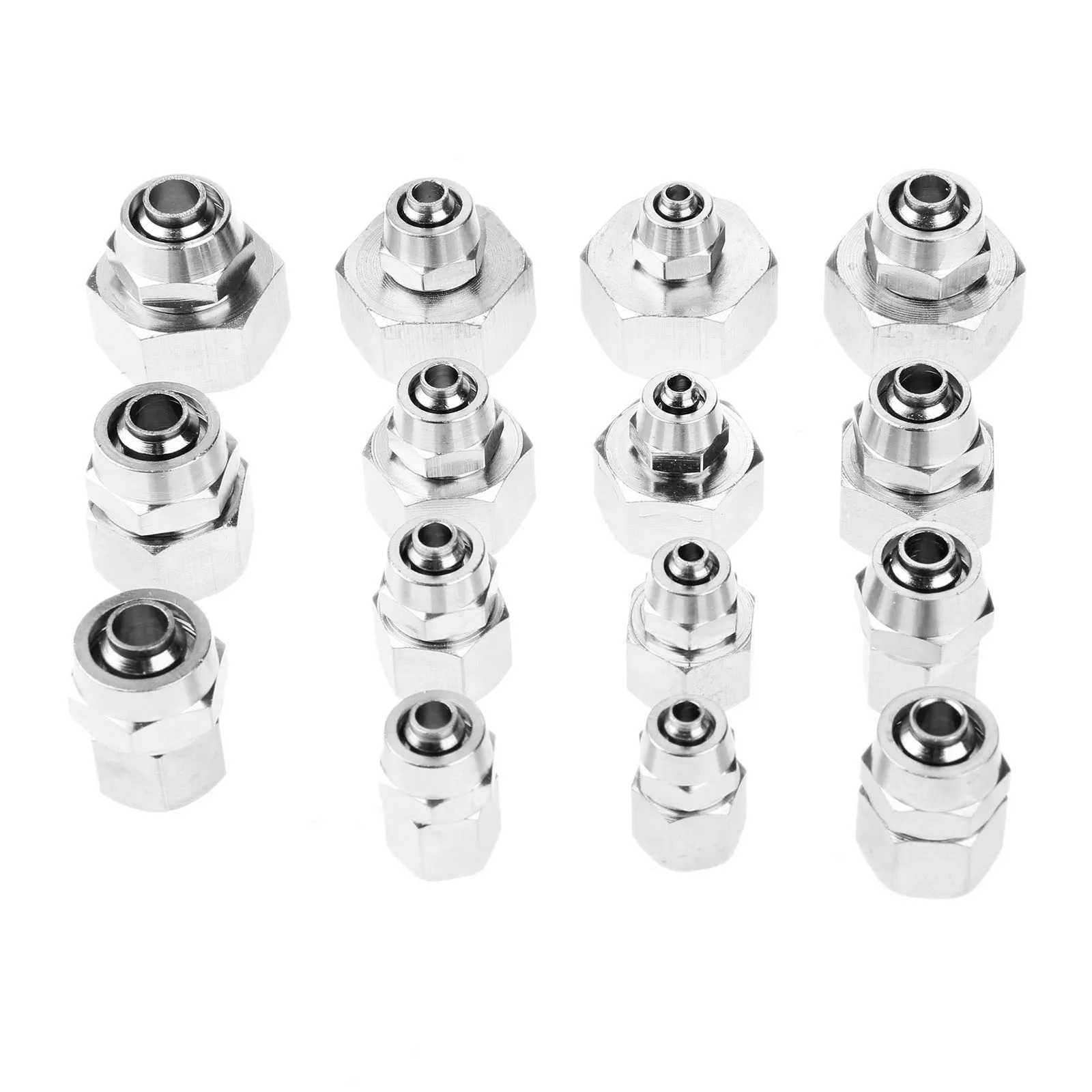 

6-12mm OD Pneumatic Quick Fittings to 1/8" 1/4" 3/8" 1/2" Thread Air Vacuum Hose Quick Joint Coupler Copper Adapter Connector