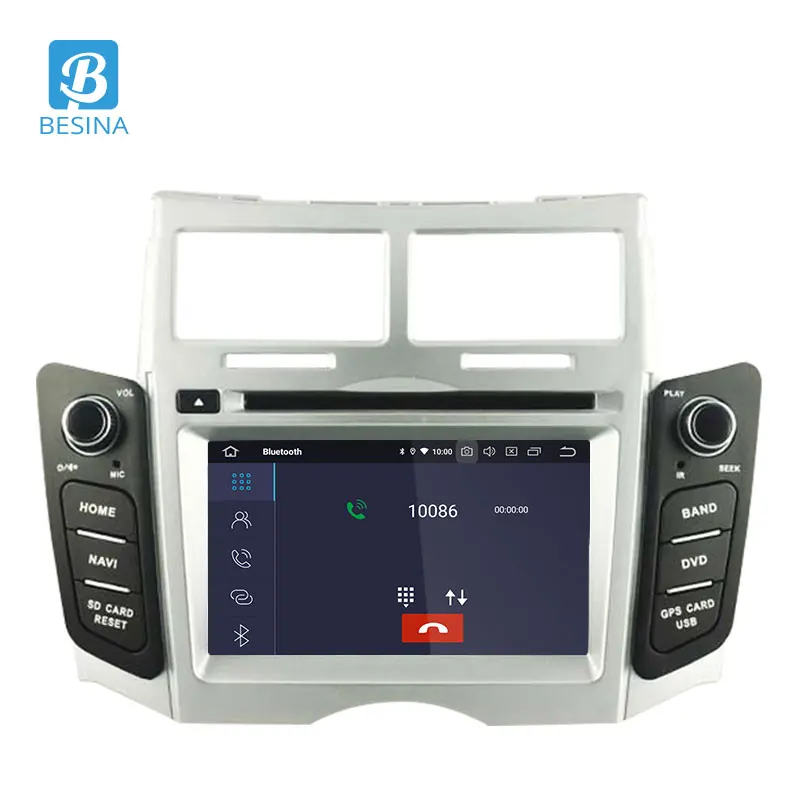 Besina Android 9,0 автомобильный dvd-плеер для Toyota Yaris 2005 2006 2007 2008 2009 2010 2011 Мультимедиа gps навигационная система, стереомагнитола 2 Din автомагнитола