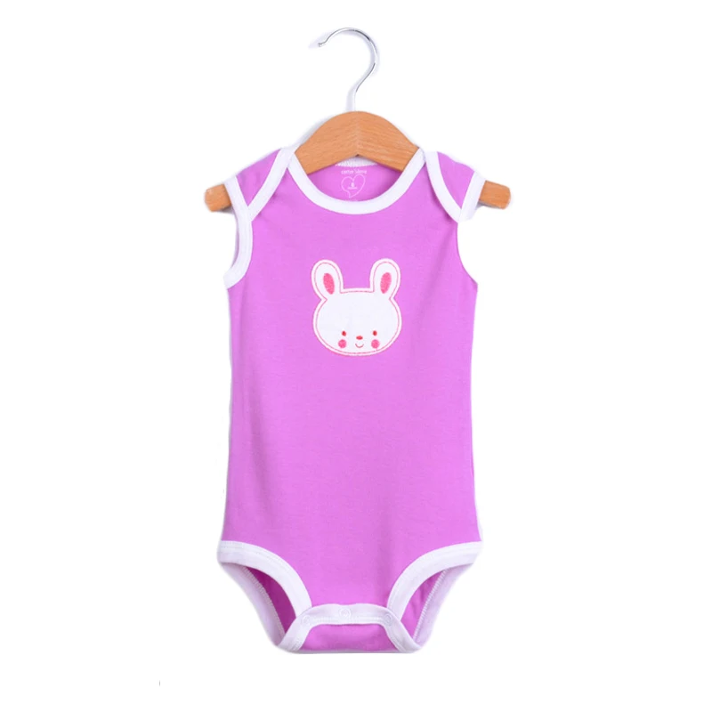 Unisex Baby Rompers Summer Girl Clothes 3PCS Boy Romper Sleeveness Newborn Clothing Set Cotton Infant Jumpsuits | Детская одежда и