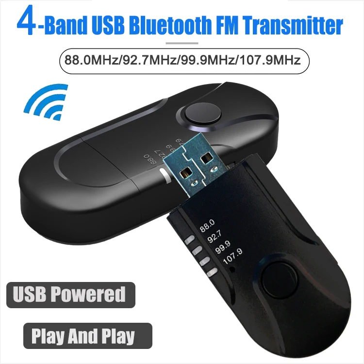 JINSERTA USB питание Bluetooth fm-передатчик автомобильный AUX аудио плеер TF музыкальный адаптер приемник громкой связи в автомобиле FM модулятор