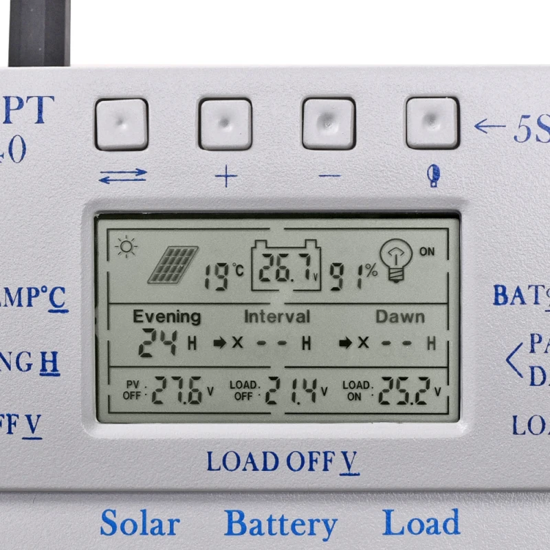 MPPT T40 40A Солнечный Laadregelaar 12 V 24 автоматический контроллер ЖК-дисплея с двойным