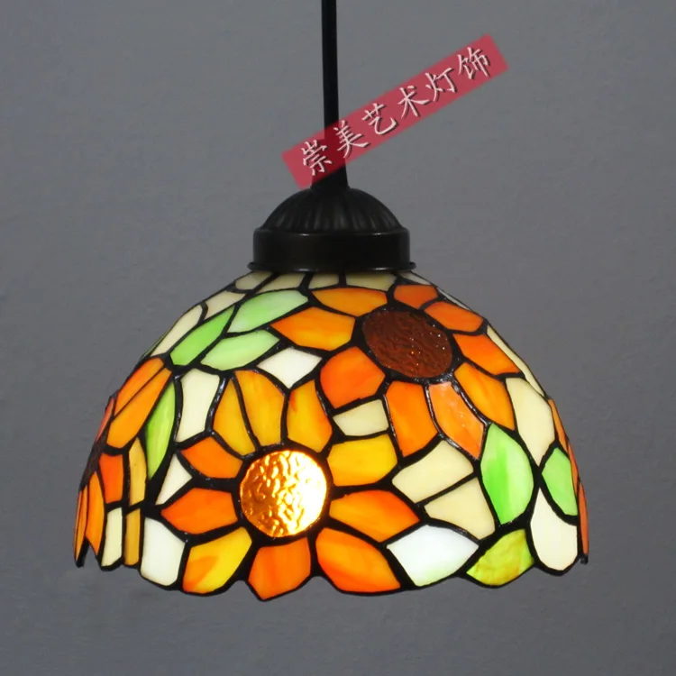 Дешевые лампы Continental с подвесками Тиффани диаметром 8 дюймов, идеальные под солнечники, ресторанные светильники, люстры для балкона.