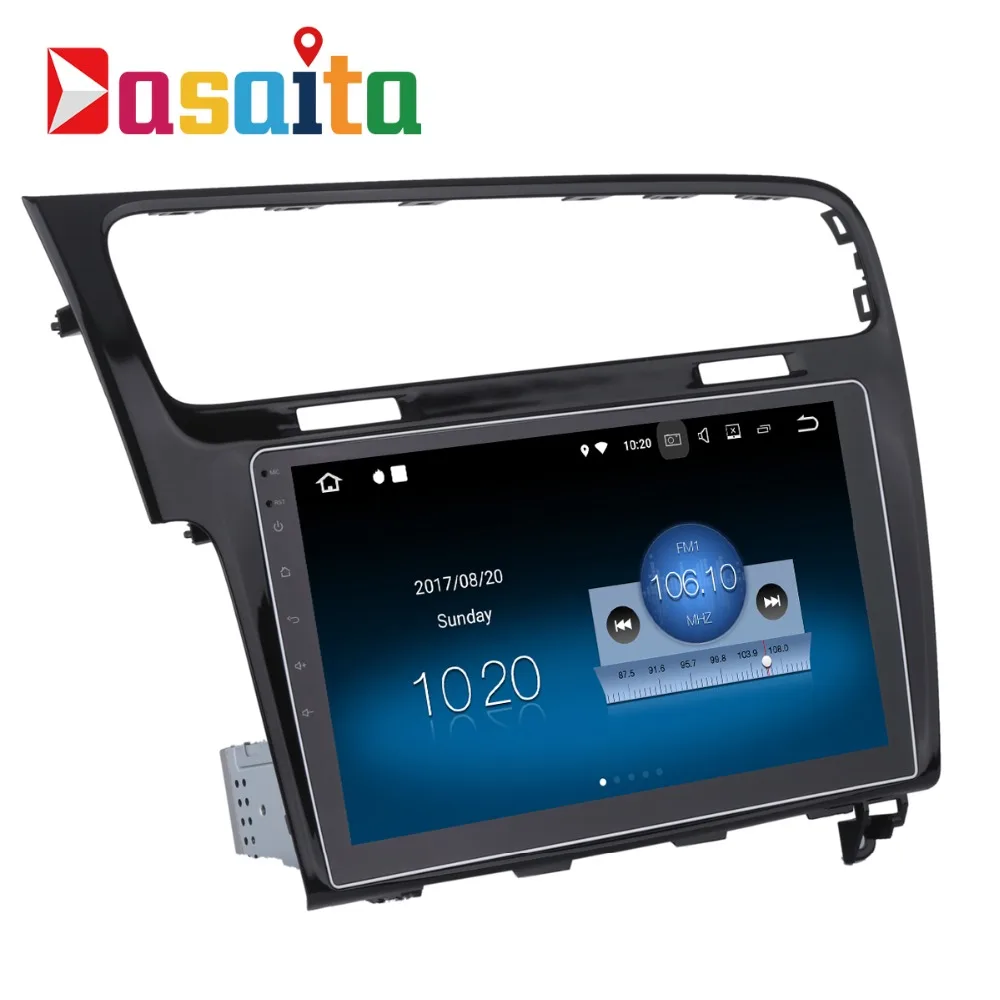 Dasaita 10 2 &quotAndroid 7 1 Автомобильный gps плеер Navi для VW Golf 2013 с 2G + 16G четырехъядерный