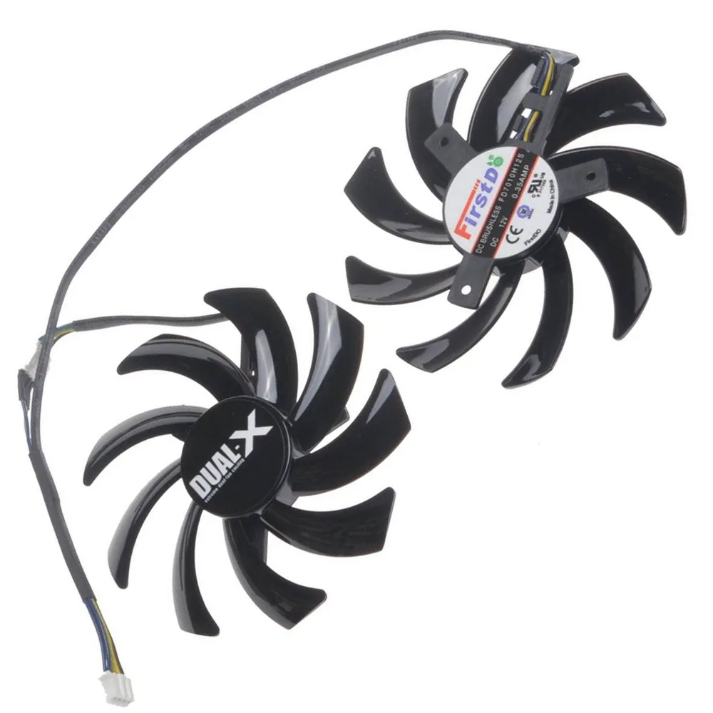 Вентилятор охлаждения VGA для компьютера 2 шт./лот 85 мм 4 контакта охлаждающий