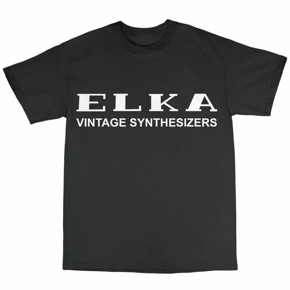 Футболка с синтезатором Elka 100% хлопок Synthex ретро синтезатор Moog Roland 2019 модные