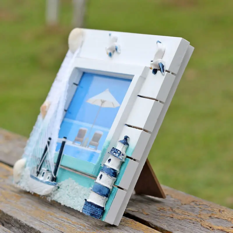 Средиземноморский стиль океан парусный спорт картина с кораблем рамка ремесла