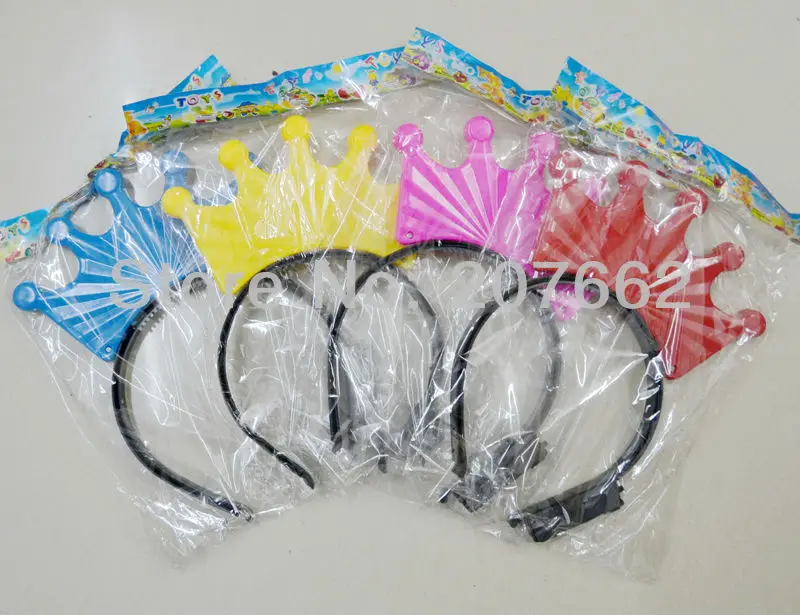 

Free shipping 100pcs/lot led head hoop led crown headband led headwear for kids birthday party supplies