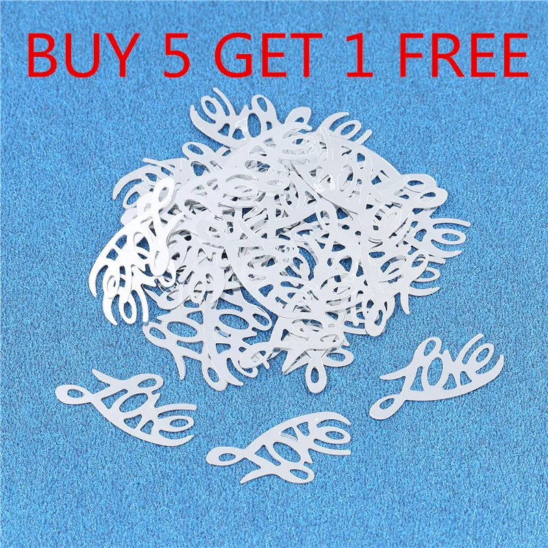 Любовь &quotСеребро Конфетти украшение свадебного стола Винтаж разбрызгивает