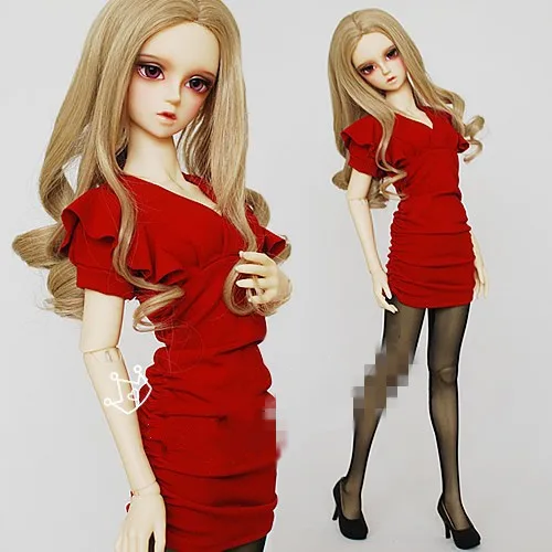 Модное платье в складку лотоса 3 цвета для куклы BJD 1/6 YOSD 1/4 MSD 1/3 SD10/13/16 кукольной