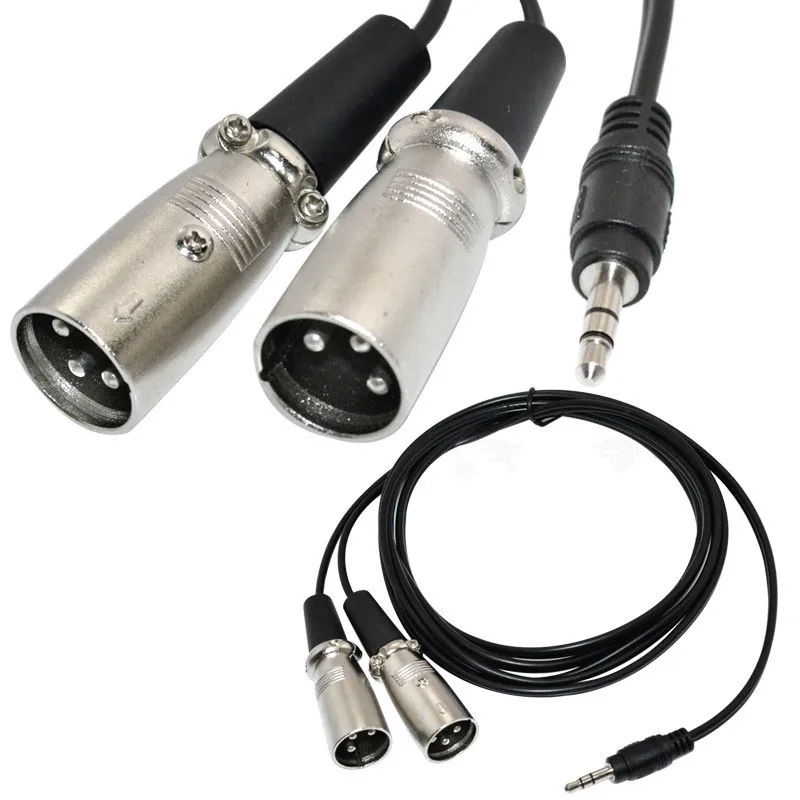 Стерео 3 5 мм разъем 1/8 до 2 XLR pin папа Y сплиттер соединительный кабель шнур 10FT|3 pin|patch