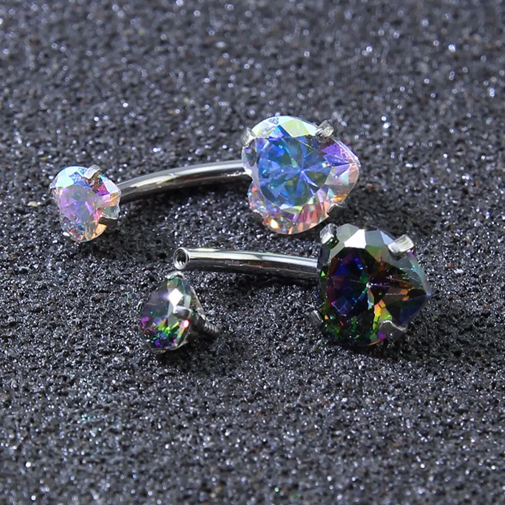 Heart Crystal Belly Button Rings Bar Navel Piercing Jewelry Hot Summer Women Nombril | Украшения и аксессуары