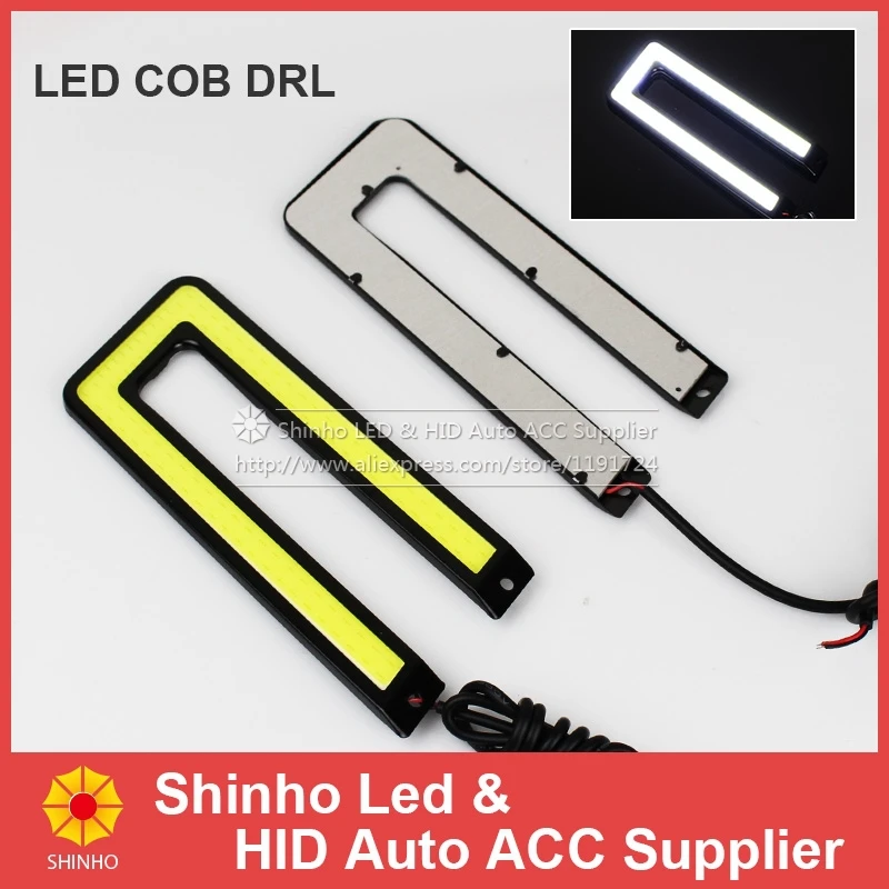 

2Pcs/set 2015 New Update Super Bright Xenon White COB Chip LED Daytime Running Light COB LED Daylight DRL Driving Fog Light Lamp