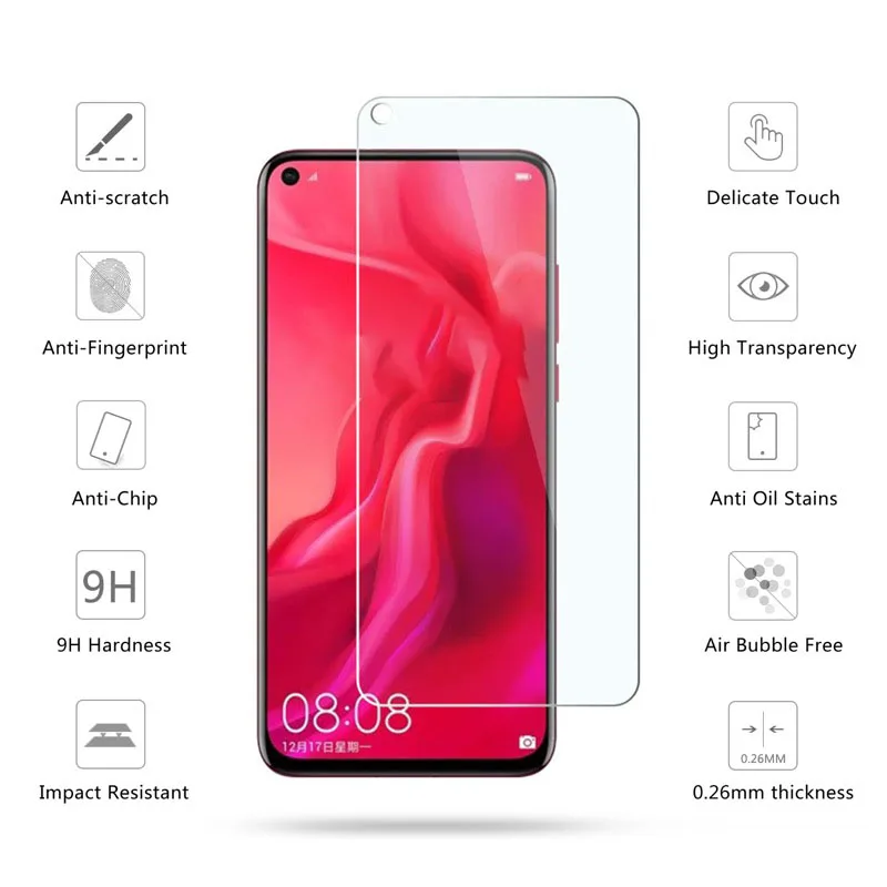 Защитное стекло для Huawei Nova 1 2 2i 3 3i 4 I закаленное защиты экрана на Huawey Huwei Hawei Hauwei i2 i3