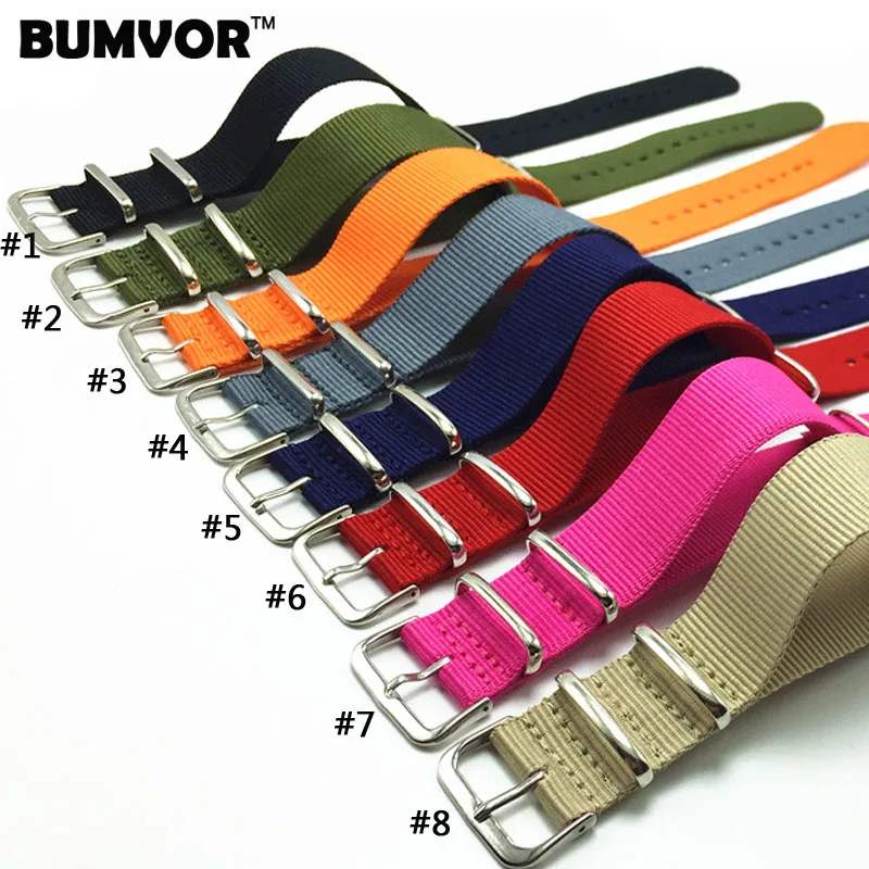 18 20 22 24 мм брендовый армейский спортивный нейлоновый ремешок для наручных часов
