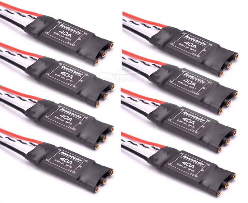 

8 шт./лот высокопроизводительный ReadytoSky 40A OPTO бесщеточный ESC 2-6s для F550 S550 F450 квадрокоптера