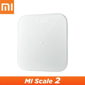 Оригинальные весы Xiaomi Mijia Scale 2, Bluetooth 5,0, умные весы, цифровой светодиодный дисплей, работает с приложением Mi fit для бытового фитнеса