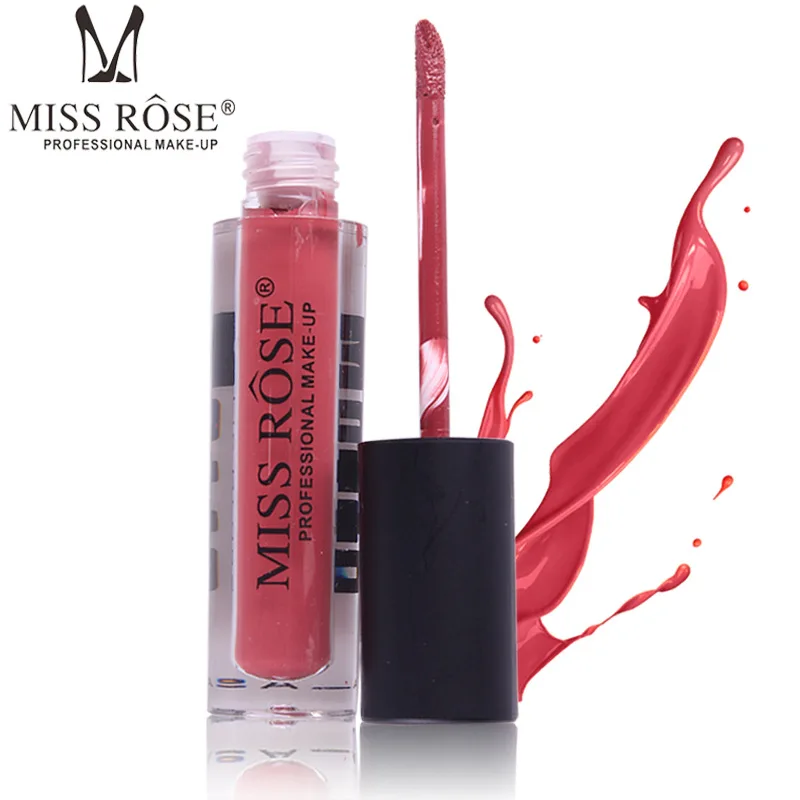 Распродажа! Miss Rose Batom жидкая губная помада Набор матовый блеск для губ телесный