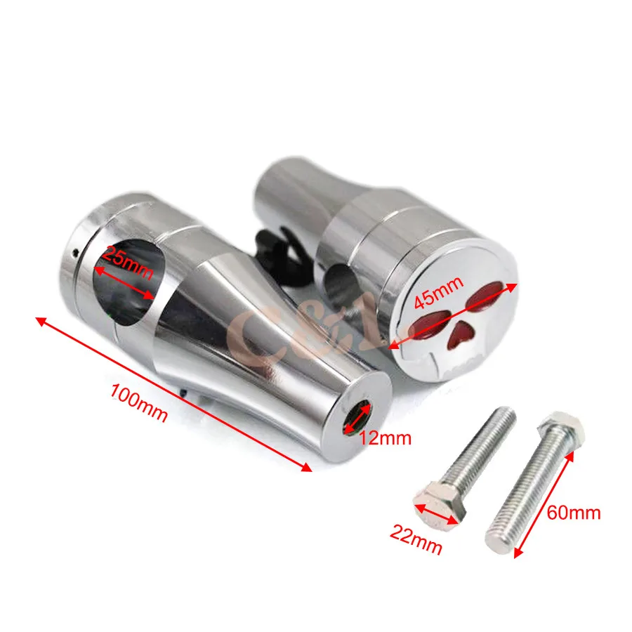 Новый мотоциклетный 1 дюйм 25 мм хромированный зажим для руля Harley Softail Springer Bobber