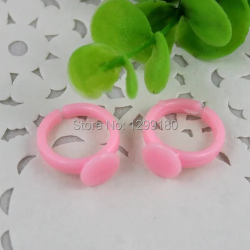 100 шт./лот модные каучуковые оправы для колец кабошоны детей ювелирные изделия