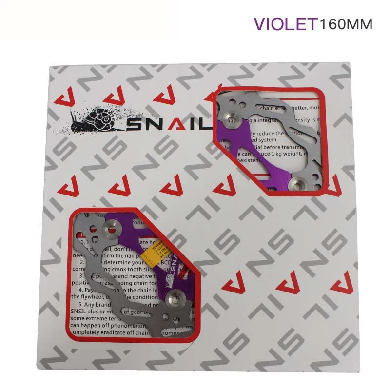 160MM Purple MTB Горный Дорожный велосипед 160/180/203 мм дисковые тормоза плавающий ротор отличная теплоотдача шесть ногти плавающий дисковый тормозной ротор - Color: 160MM Purple