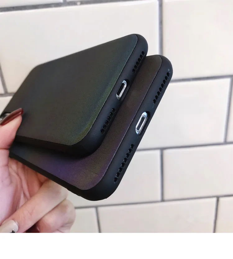 Крутой лазерный Радужный светящийся чехол для iphone X XS Max XR 7 8 6 6S Plus Роскошные Матовые чехлы для телефона из термополиуретана блестящая задняя крышка Coque Capa