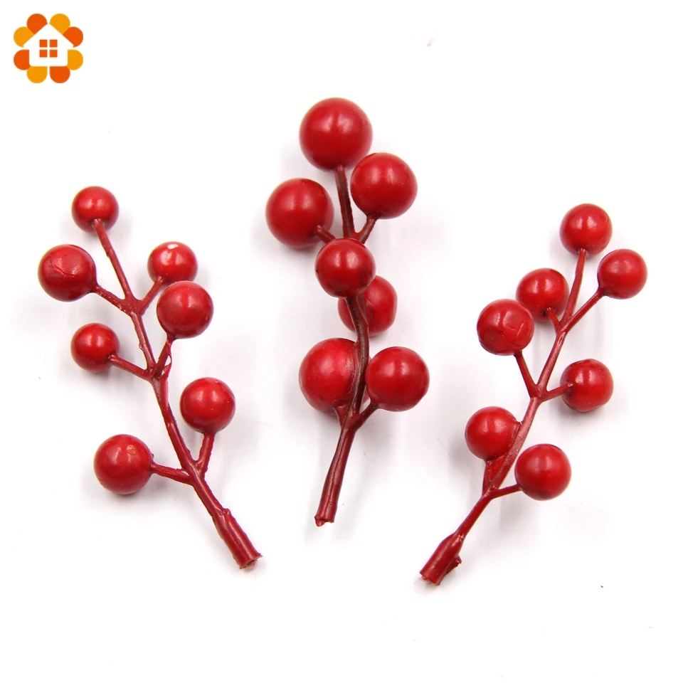 Искусственные цветы 20 шт. искусственный Гладкий гранат из пенопласта красные