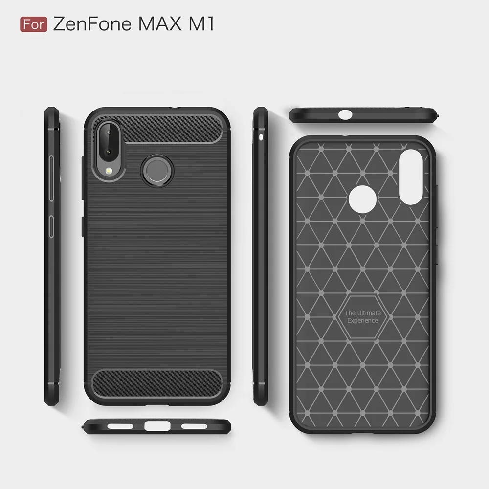 Чехол KEYSION для телефона ASUS Zenfone MAX M1 ZB555KL мягкий чехол из углеродного волокна и
