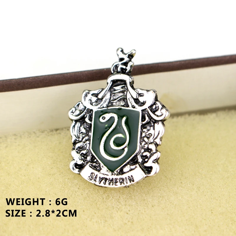 Slytherin броши булавка Змеиный Логотип Металл больше Броши Нагрудный значок на булавке Женские вентиляторы продвижение подарок шарф шпильки аксессуары