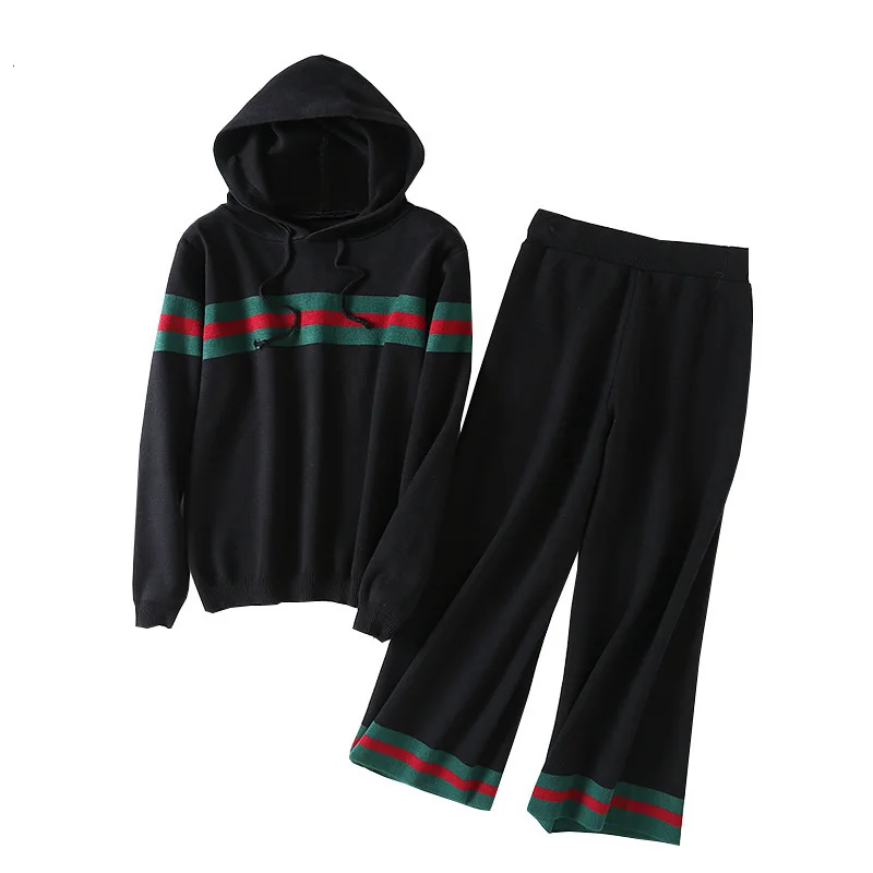 Трикотажные наборы для женщин демисезонный корейский свободные досуга из двух