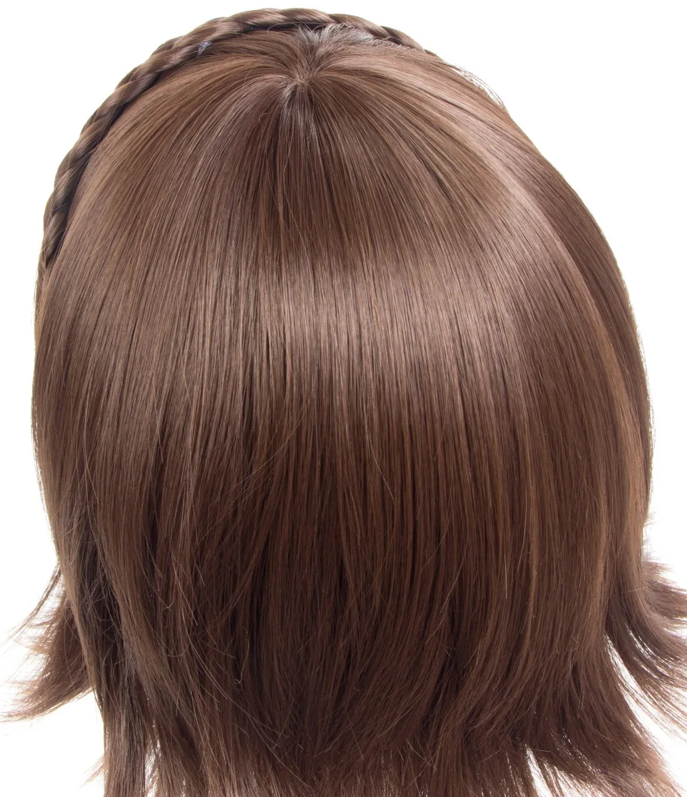 Persona 5 Makoto Niijima Wigs Mixed Brown Hair Cosplay Wig With Braid + Wig Cap