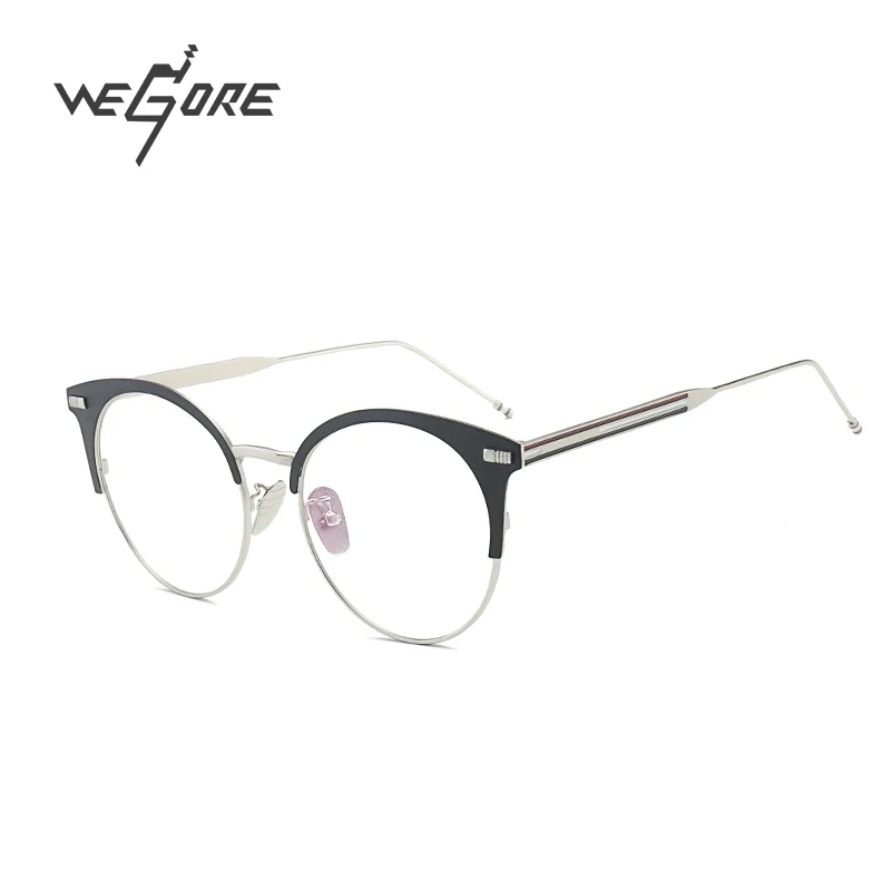 Wegore Half-Rim мета Рамки Очки компьютерные очки анти усталость радиационностойкие с