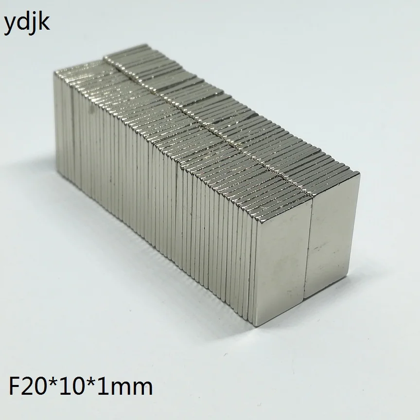 50 100 шт./лот N35 прямоугольные магниты 20x10x1 супер сильный мм неодимовый кубовидный