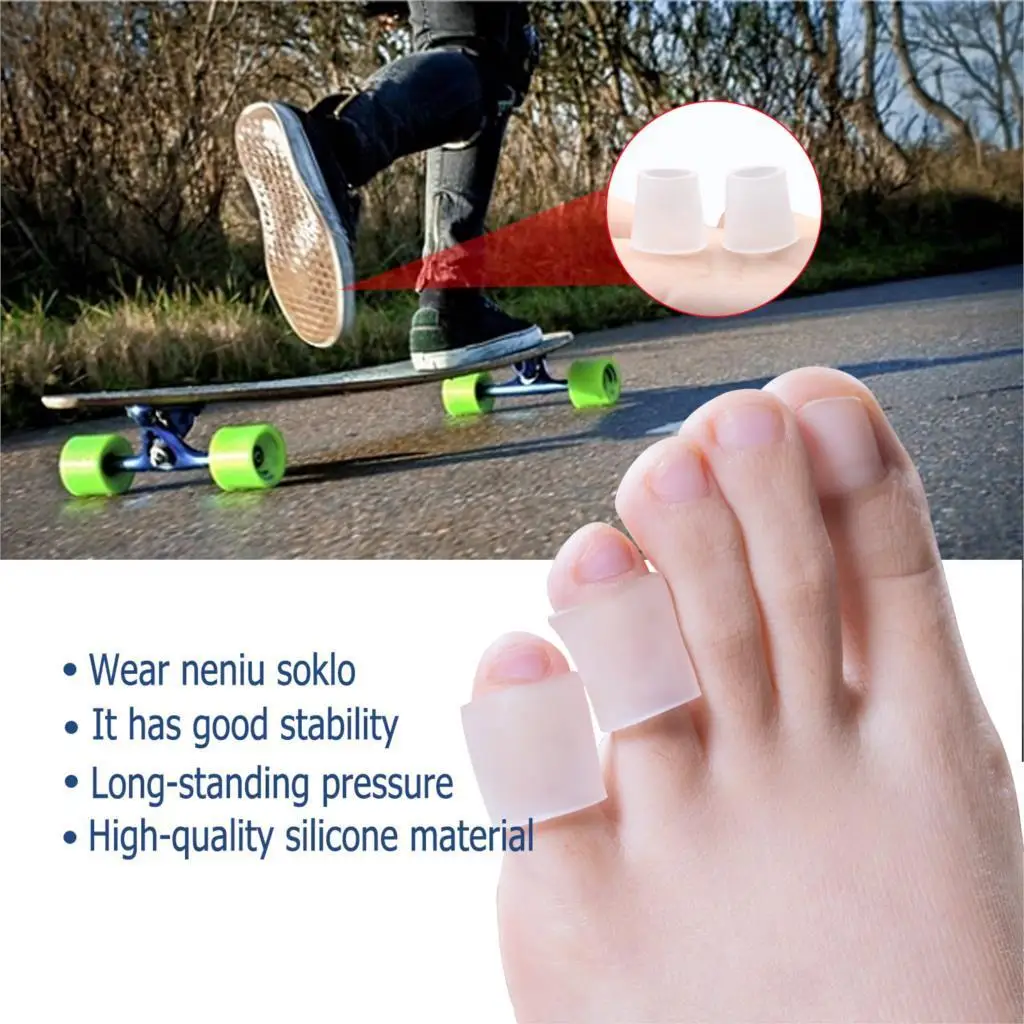 6Pcs Transparent Silicone Gel Fingers Protector Corn Remover Thumb Hammer Toe Separator Foot Support Hallux Valgus Corrector images - 6