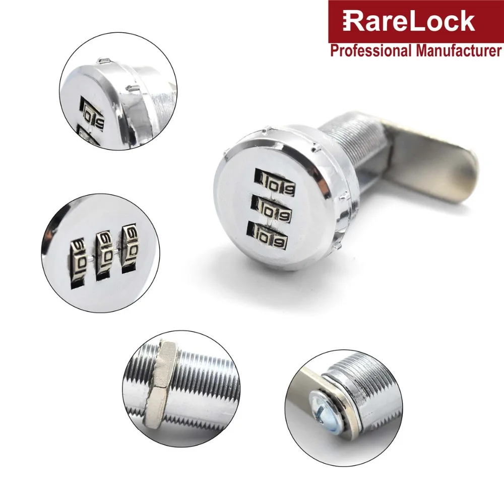 Комбинированная камера замок 3 цифры 30 мм Длина безопасный безопасности для