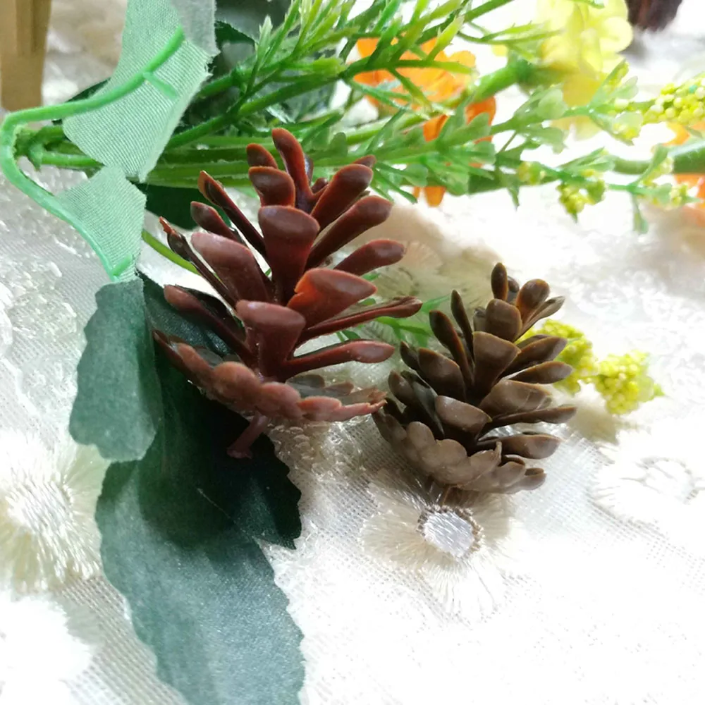 30 штук маленькие натуральные сосновые шишки объемные цветы для украшения