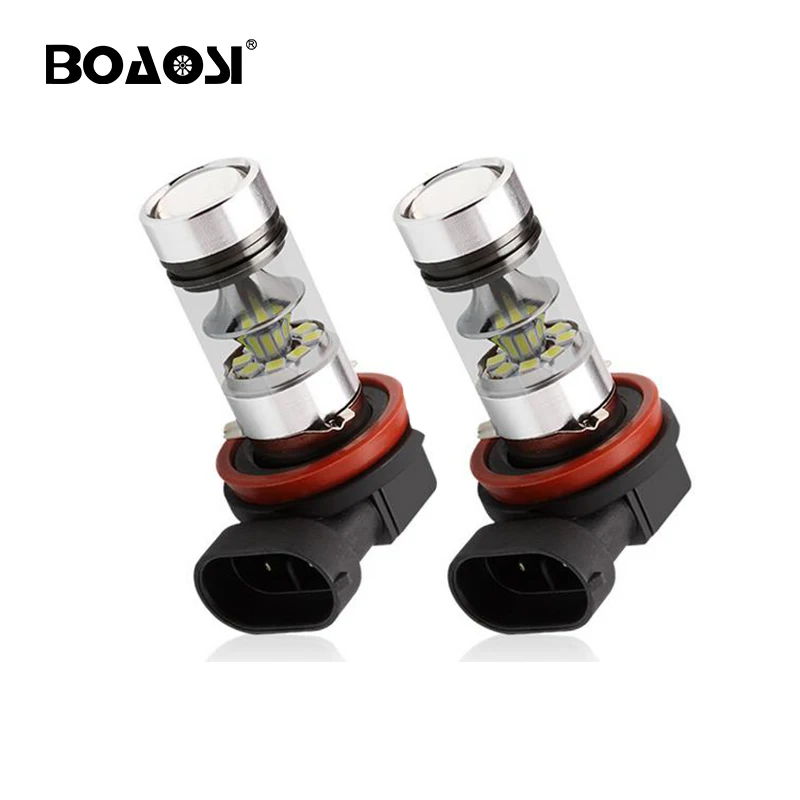 Светодиодная противотуманная лампа BOAOSI 2x H8 H11 9005 HB3 9006 HB4 3030 лм чипсет 6000 высокой