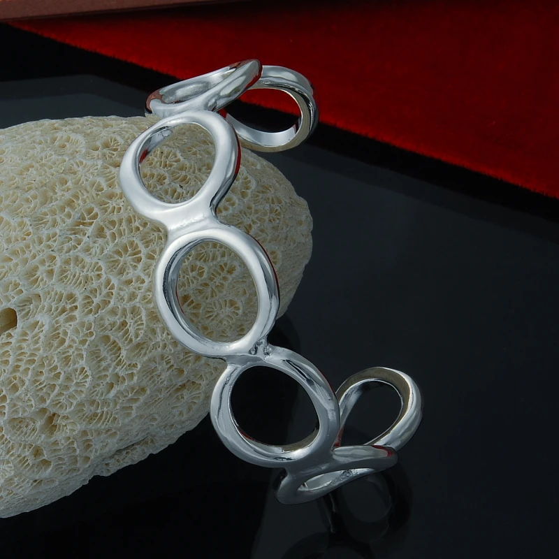 Горячая мода бренд Шарм ювелирные изделия браслет цепочка S925 Серебряный цвет браслеты, абсолютно новый B0048