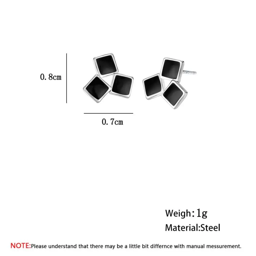 Квадратные черные в стиле панк бохо стандартные для женщин и мужчин корейские