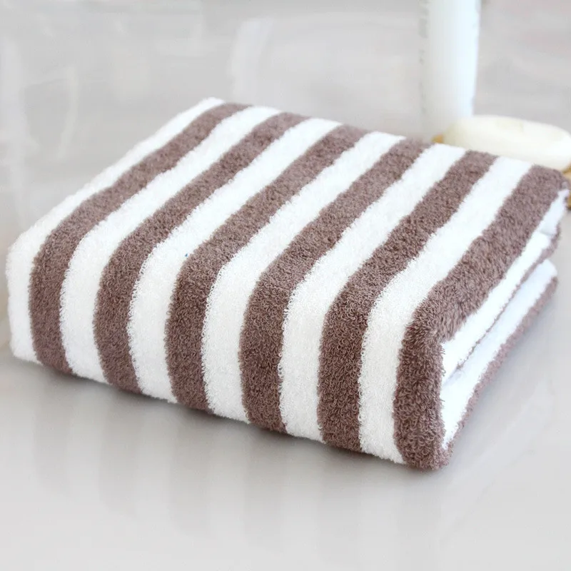 Полосатые хлопковые банные полотенца для дома ванной комнаты удобные взрослых