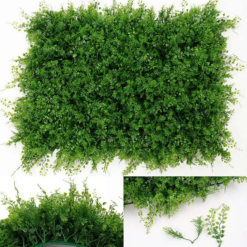1X искусственные растения стены хедж Вертикальный Сад смешанные листья стены балкон Декор