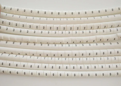 1000 шт./лот 0,5 0,75 1,0 1,5 2,5 4,0 6,0 8.0mm2 Белый Кабель маркер plum насосно-компрессорных труб 0-9 разное количество - Цвет: 6mm2 1000pcs
