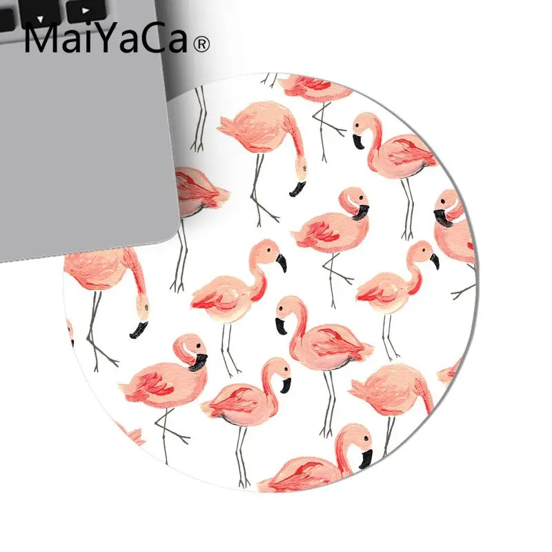 Maiyaca Розовый фламинго Офисная мышь геймерский мягкий круглый коврик для мыши
