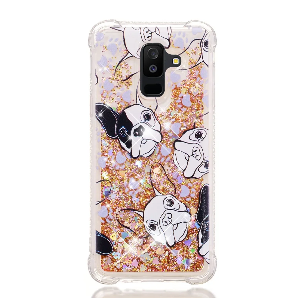 Shockroof With Picture Cute Glitter Floating Quicksand Case For Samsung Galaxy A6 2018 TPU Flowing Liquid Plus | Мобильные телефоны