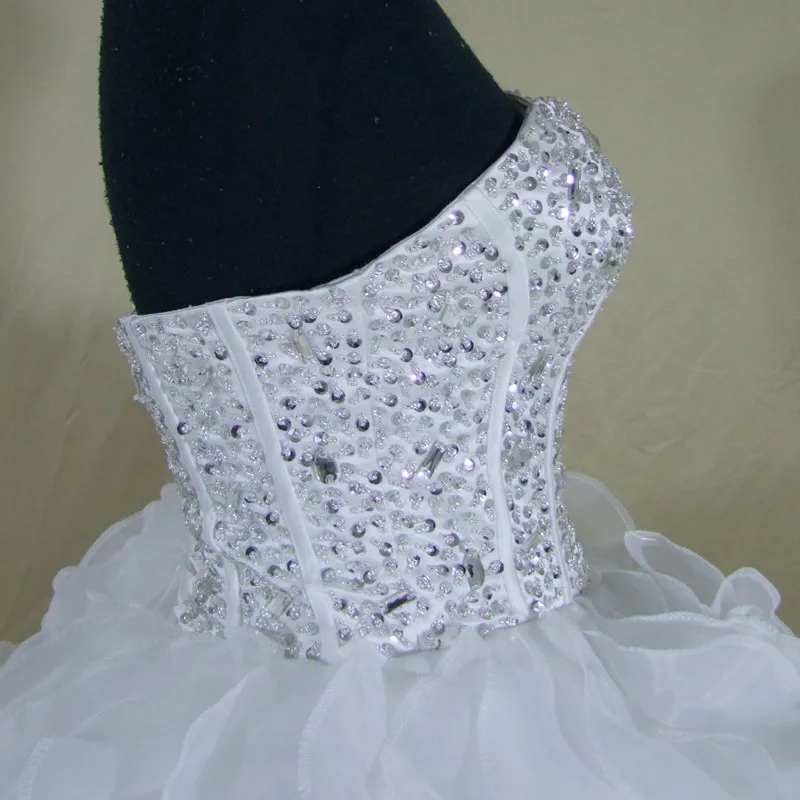 QQ Lover 2021 New Ruffles Ball Gown Wedding Dress Bridal Luxury Beaded Custom-made | Свадьбы и торжества