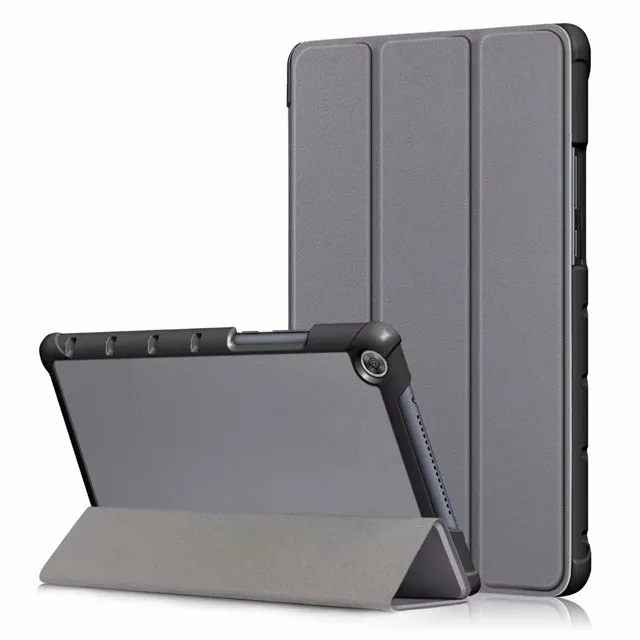 Gray IBuyiWin ультратонкий смарт-чехол из искусственной кожи для Huawei MediaPad M5 Lite 8,0 JDN2-AL00/W09 8," чехол для планшета+ пленка+ ручка - Цвет: Gray