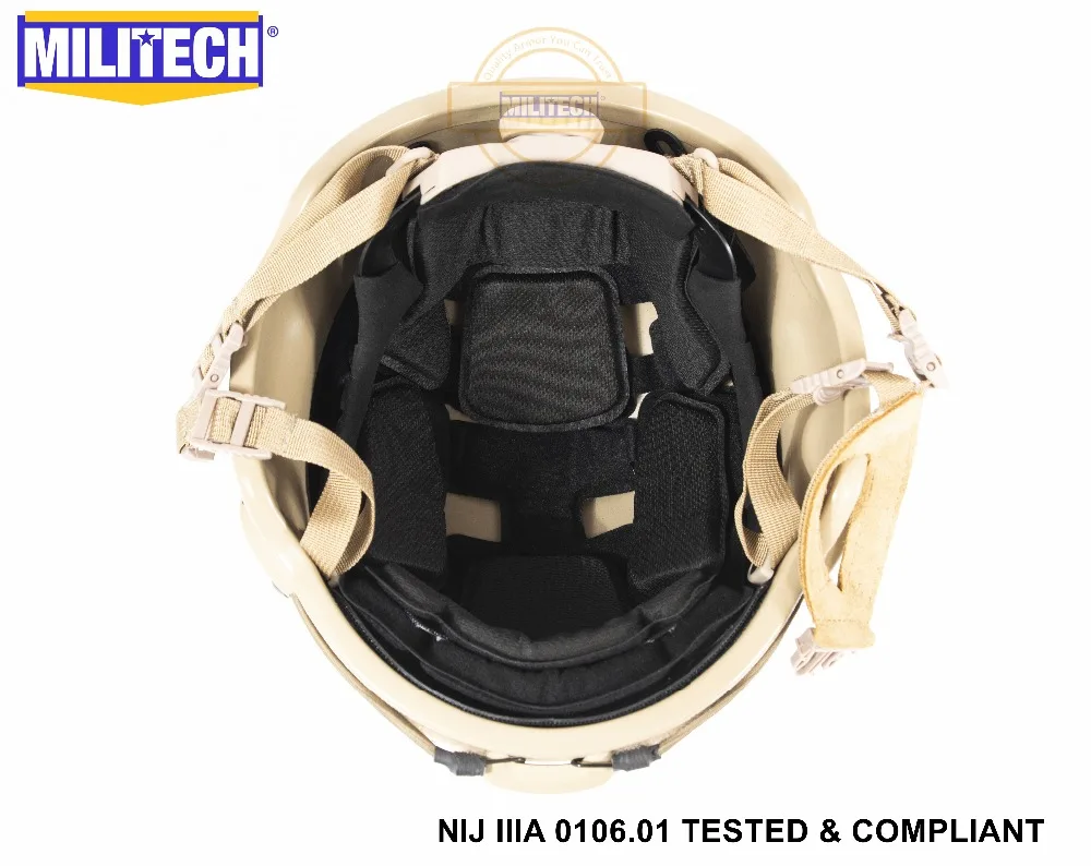 

ISO Certified NIJ Level IIIA 3A Militech DE 2019 ARC Mid Cut Bulletproof Sentry XP Aramid Ballistic Helmet With 5 Years Warranty